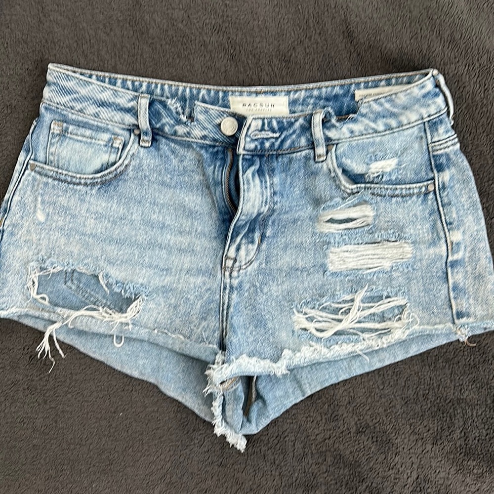 PacSun Distressed High Rise Festival Jean Shorts